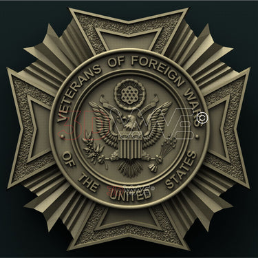 US ARMY VETERANS OF FOREIGN WARS 3D STL 3DWave